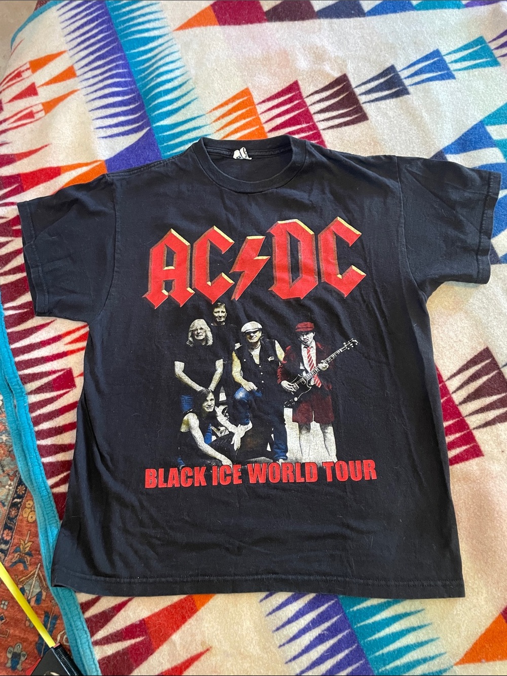 2009 Black Ice tour AC/DC Delta Pro Weight tag Tshirt